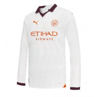 Camisa de Futebol Manchester City Equipamento Secundário 2023-24 Manga Comprida